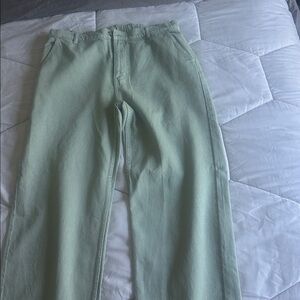 Light Green Casual Pants